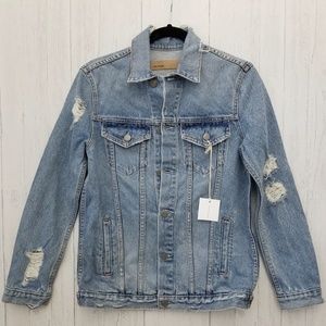 NWT GRLFRND X REVOLXE Daria Denim Trucker Jacket